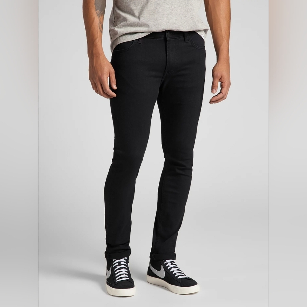 Black Good councel 52/32 Mens Stretch Jeans Full-Length Snug Fit
